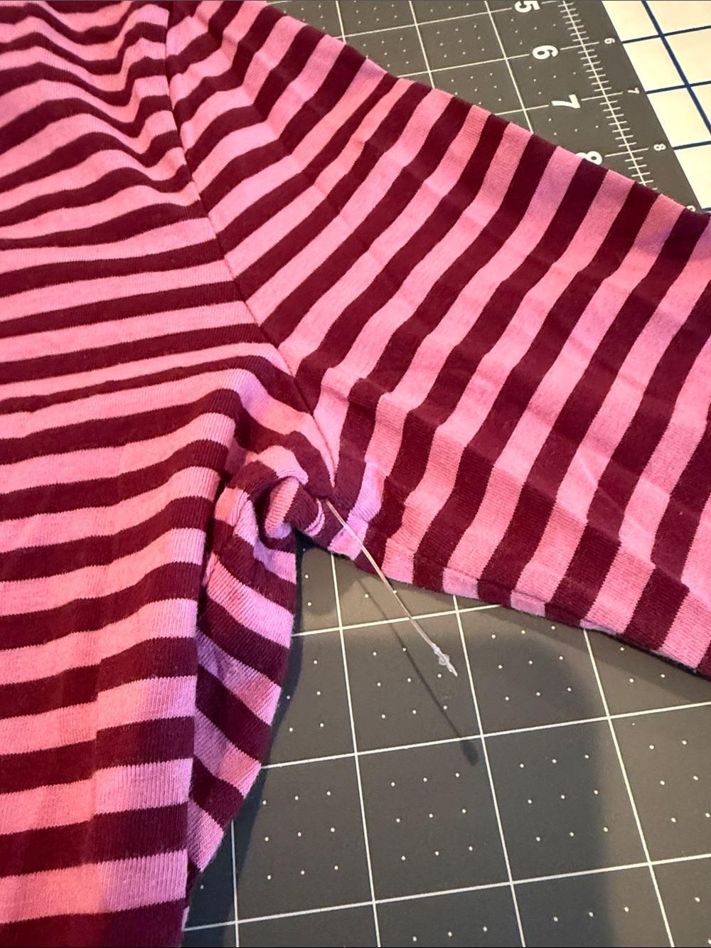 Matilda Jane Striped Long-Sleeve Boatneck Top in Pink and Plum - Picture 8 of 12